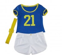 SKCU009 customized football baby Cheerleading Uniform style customized children's suit Cheerleading Uniform style production Cheerleading Uniform style cheerleading producer side view